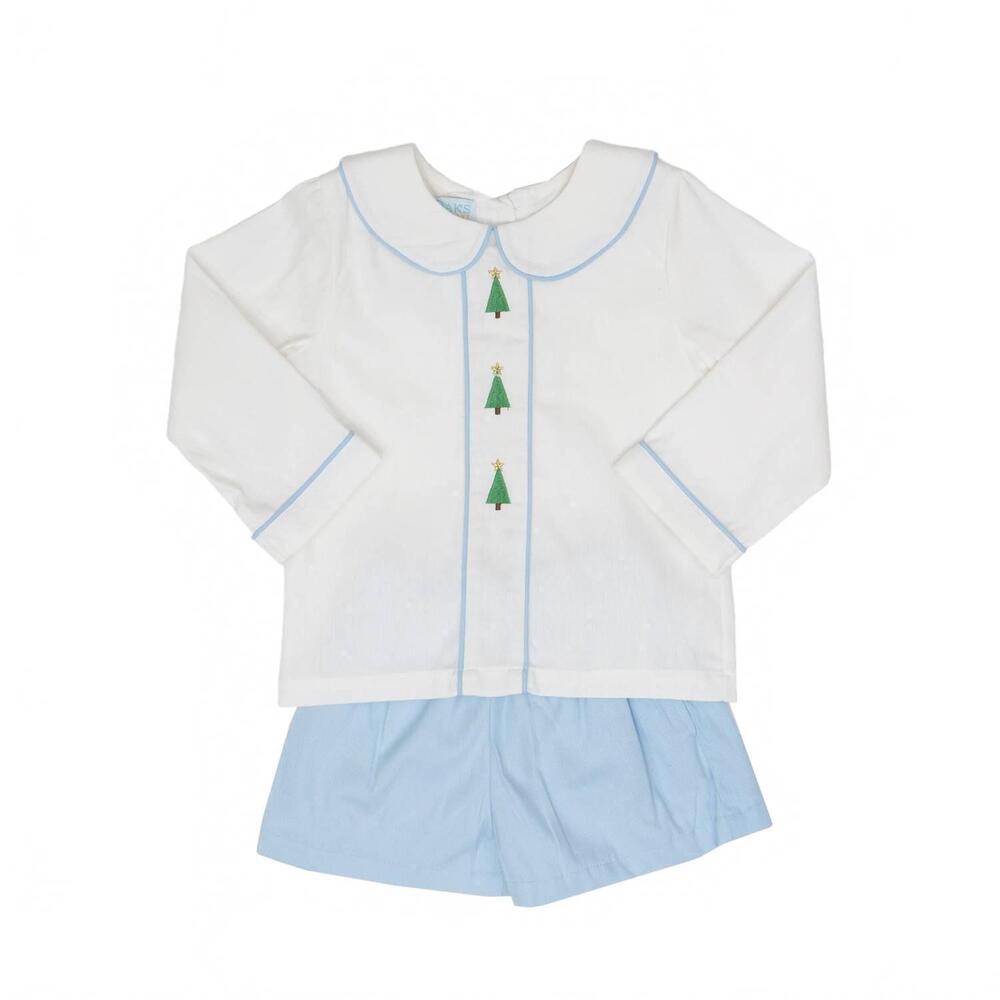 NEW THE OAKS APPAREL kids tree short set in white